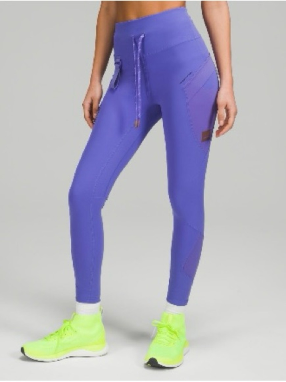 Lululemon High-Rise Purple Performance Leggings with Side Pocket
